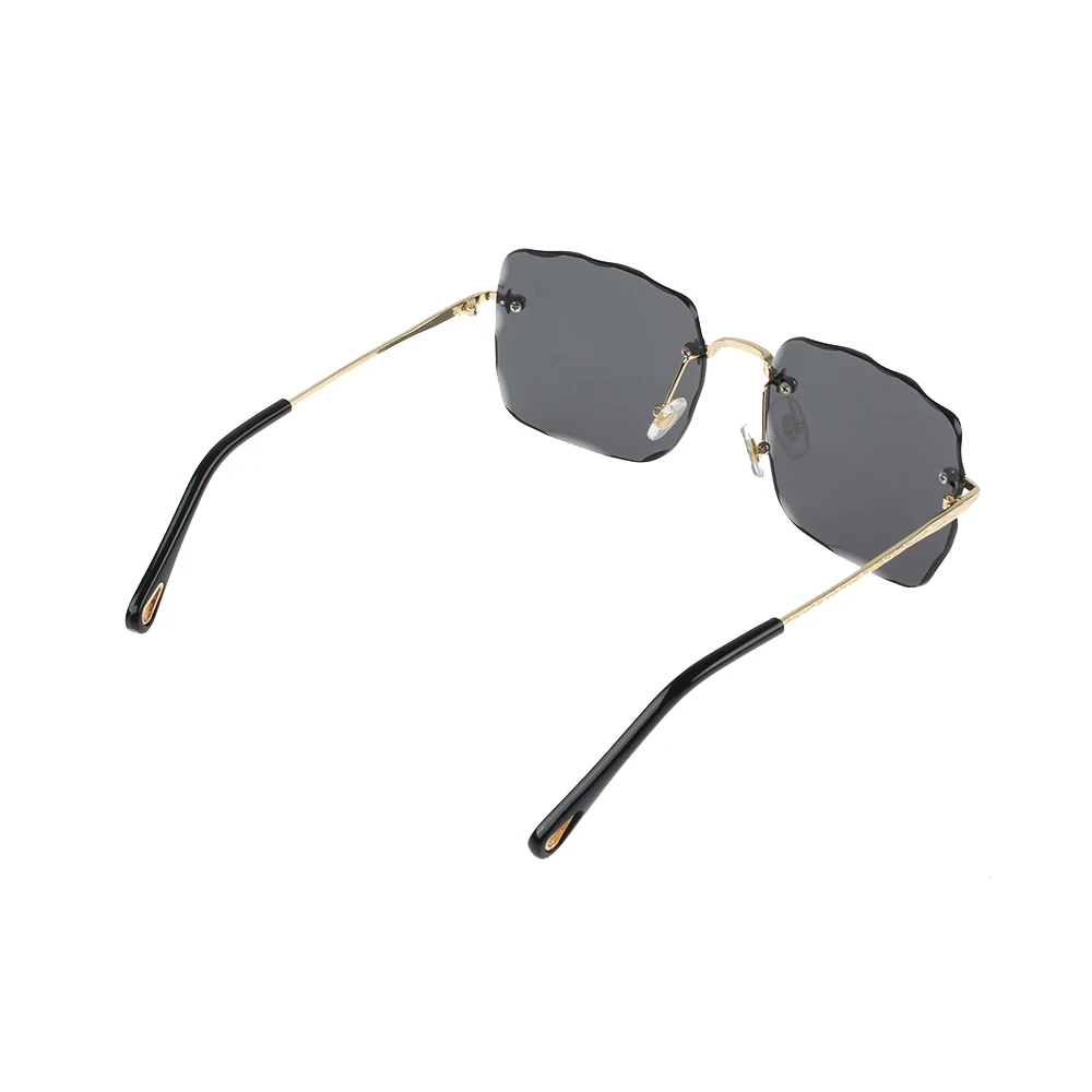 

Frameless Ocean Sheet Eyewear Uv Protection Women Metal Sun Glasses Elegant Sunglasses Jelly Square