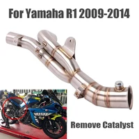slip on yzf r1 motorcycle exhaust system middle link pipe original scooter connect tube for r1 200 2009 2010 2011 2012 2013 2014