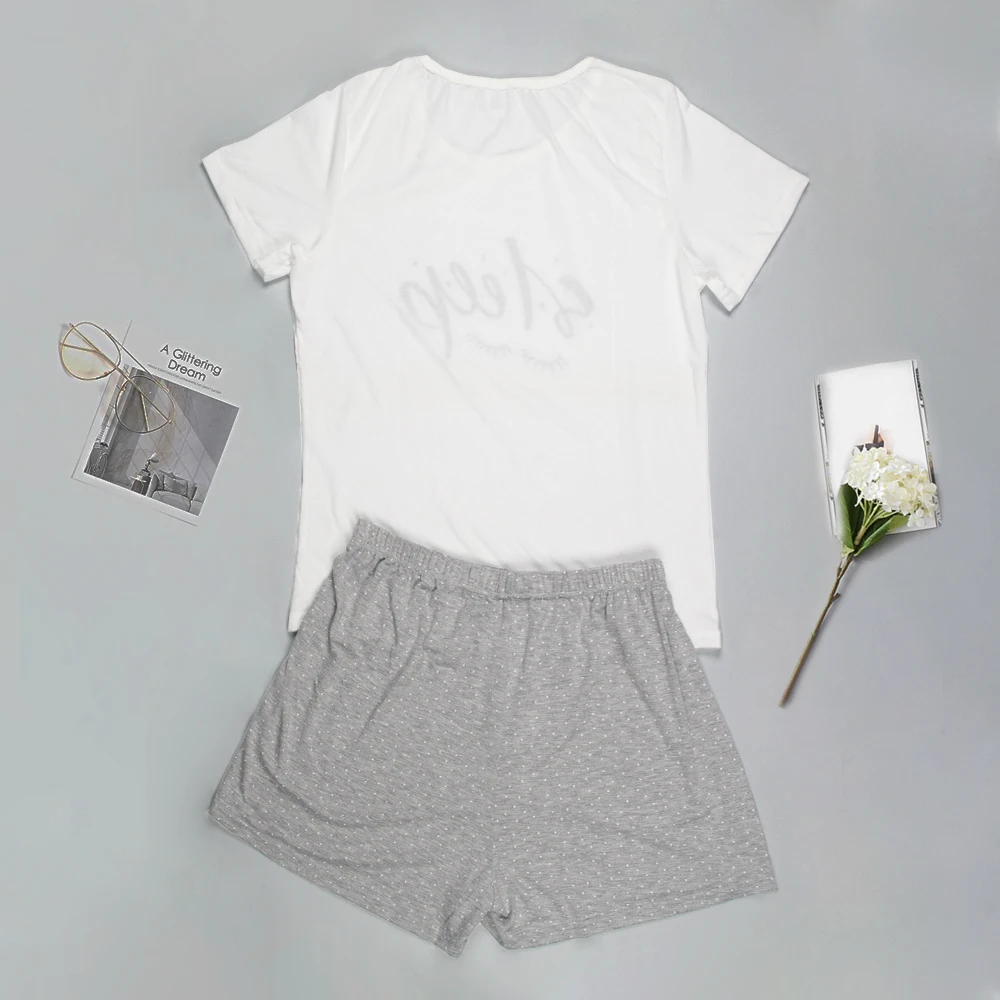 женская пижама хлопок пижамы для женщин с коротким рукавом летняя хлопковые