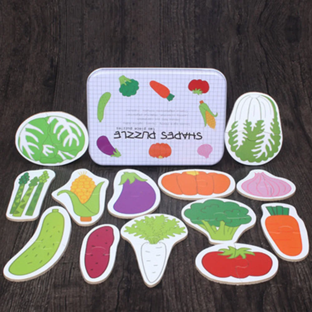 

Children Puzzle Box Fruits Transportation Education Early Learning Toys Cartoon Animals Cognition Paper Puzzle toys