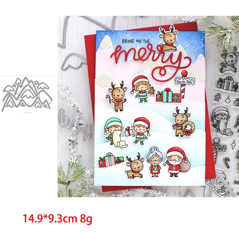 

New Dies For 2020 Snow mountain peak Metal Cutting Dies Embossing Scrapbooking Stencil Craft Cut Dies For DIY Card Handmade