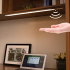 Светодиодный светильник с датчиком движения руки, умсветильник ночник для шкафа, кухни, кабинета, гардероба, питание от USB, 5 в постоянного тока