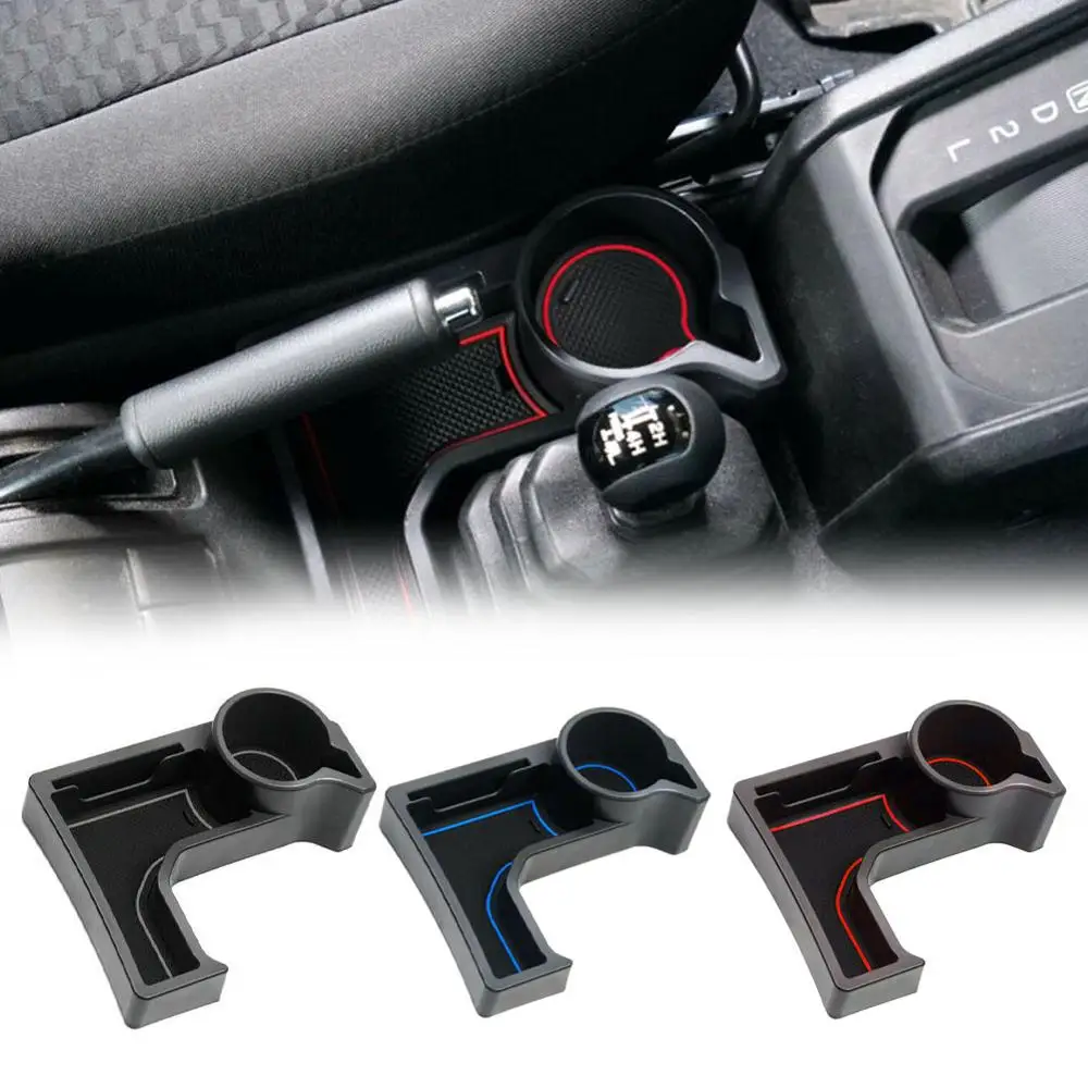

Center Console Cup Holder Storage Box New High Quality Side Pocket Leather Cover Car Cup Holder Auto Front Seat Organizer Tools