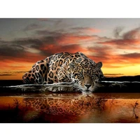 5d diy diamond painting leopard tiger full square diamond embroidery cross stitch rhinestone mosaic painting sale