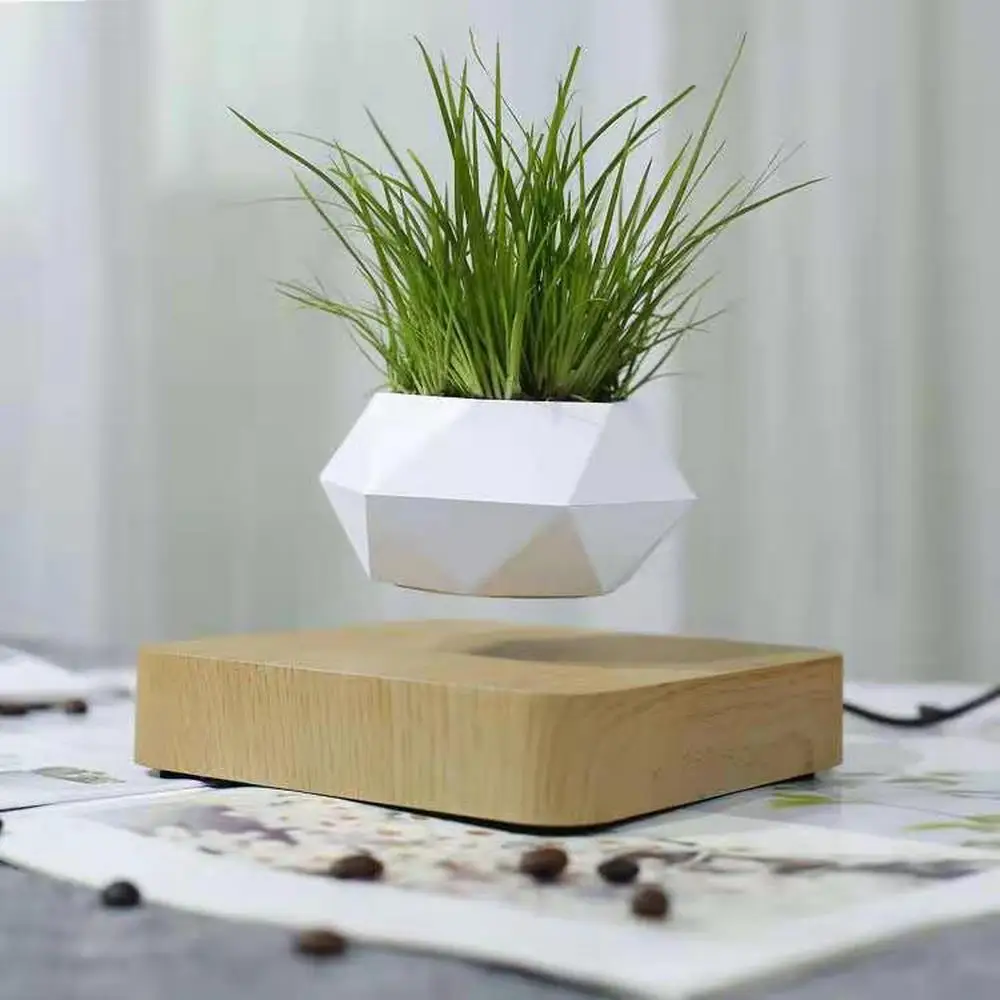

Hanging Magnetic Levitation Potted Creative Flower Pot Plants Aerial Potted Plants Electromagnetic Levitation Home Decoration