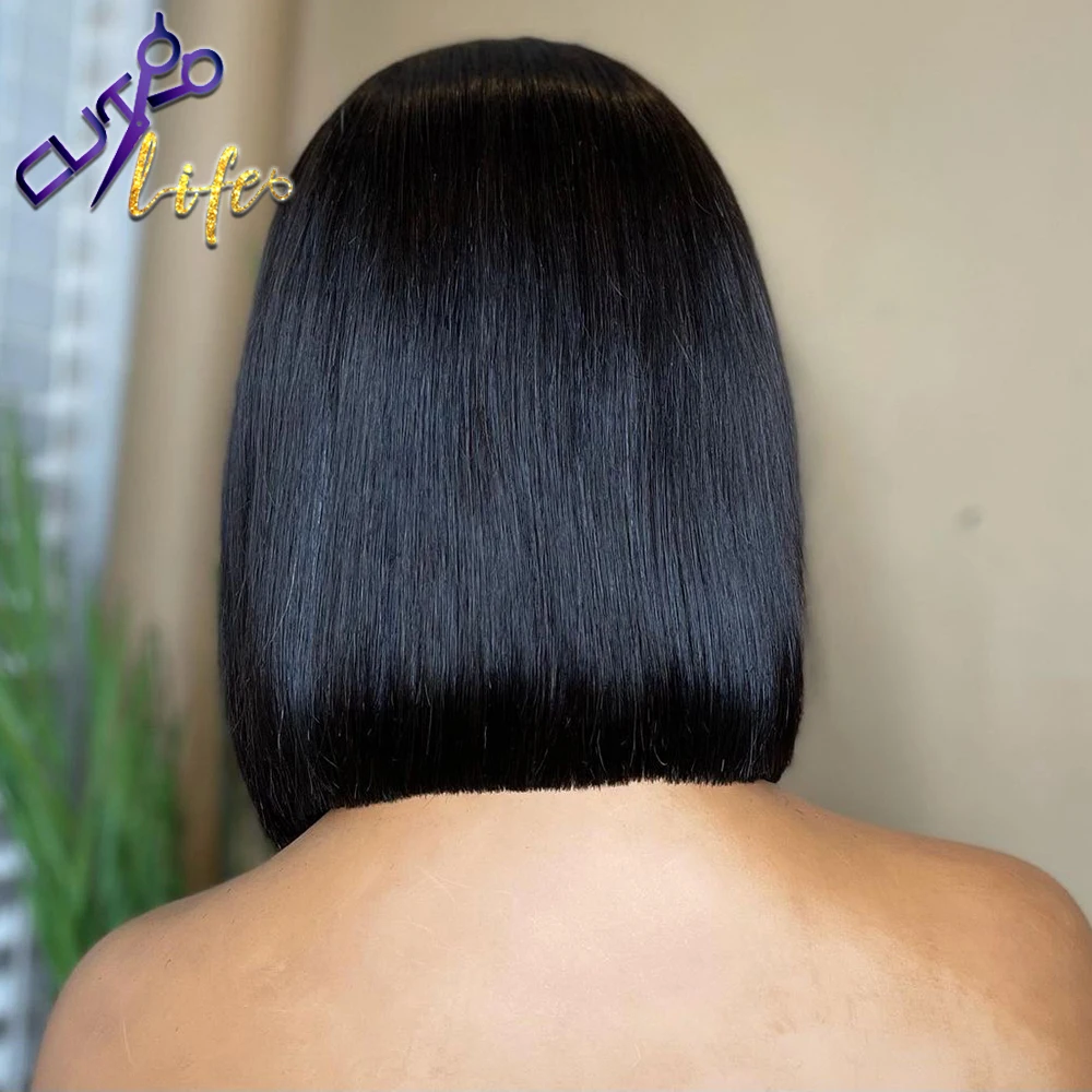 Прямой парик из человеческих волос размер 13X 4 бразильские волосы без повреждения