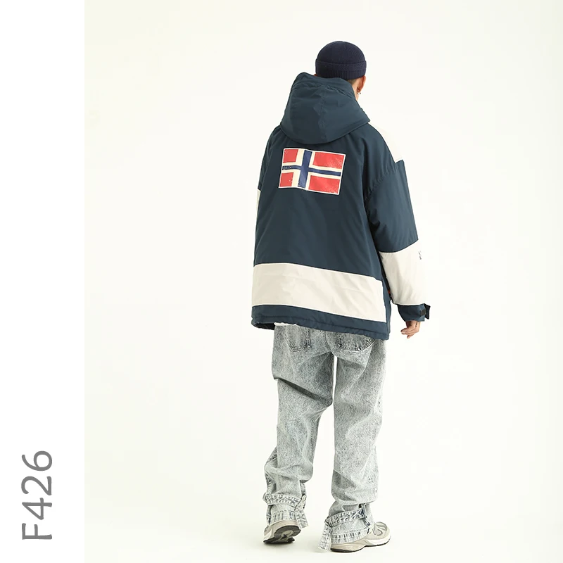 Куртка мужская зимняя с принтом в виде норвежского флага | Мужская одежда