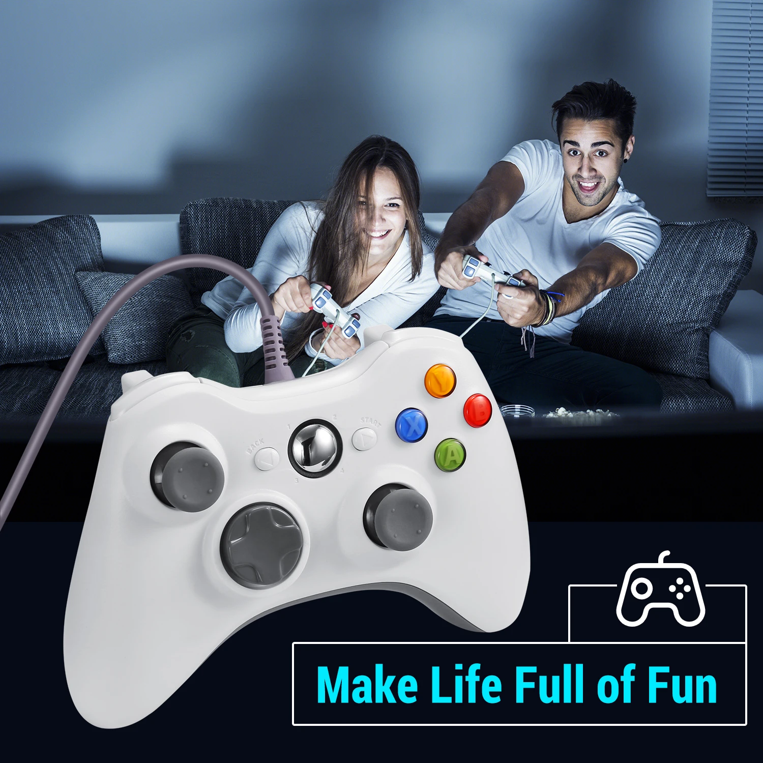 AWANFI USB Проводная Беспроводной вибрации геймпад джойстик для ПК игровой