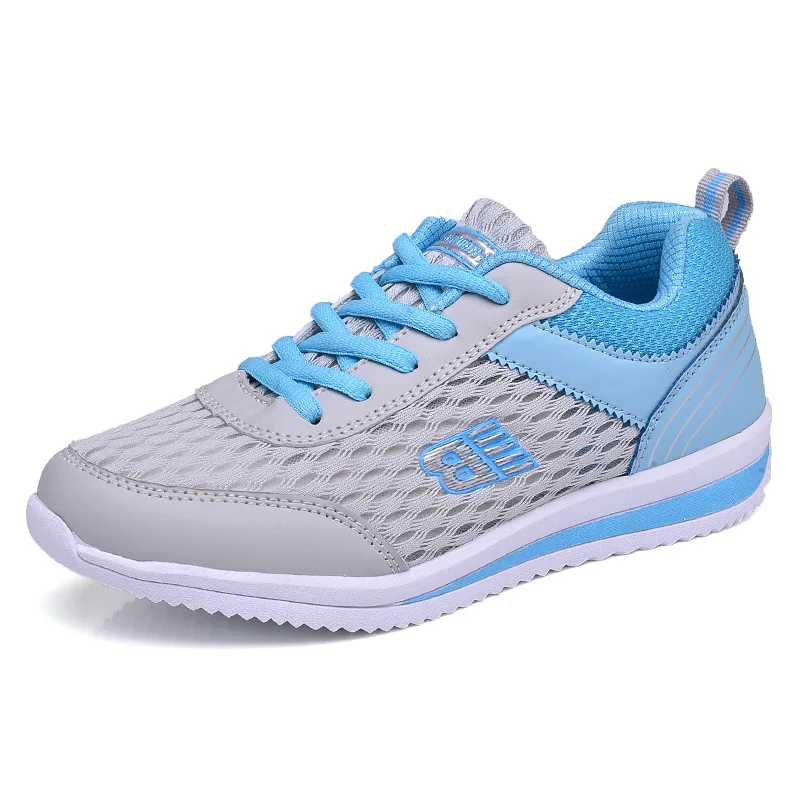 

2021 Sneakers Women Shoes Flats Casual Ladies Shoes Woman Lace-Up Mesh Light Breathable Female Zapatillas De Deporte Para Mujer