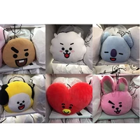 new korean kpop bangtan boys cartoon smile face cushion pillow cotton plush soft toys kids gift cute expression design 30cm