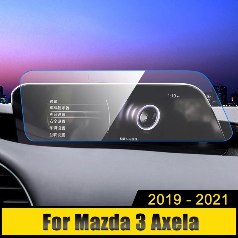 

For Mazda 3 Axela 2019 2020 2021 Car GPS Navigation Screen Tempered Glass Protective Film Screen HD Display Sticker Anti Scratch