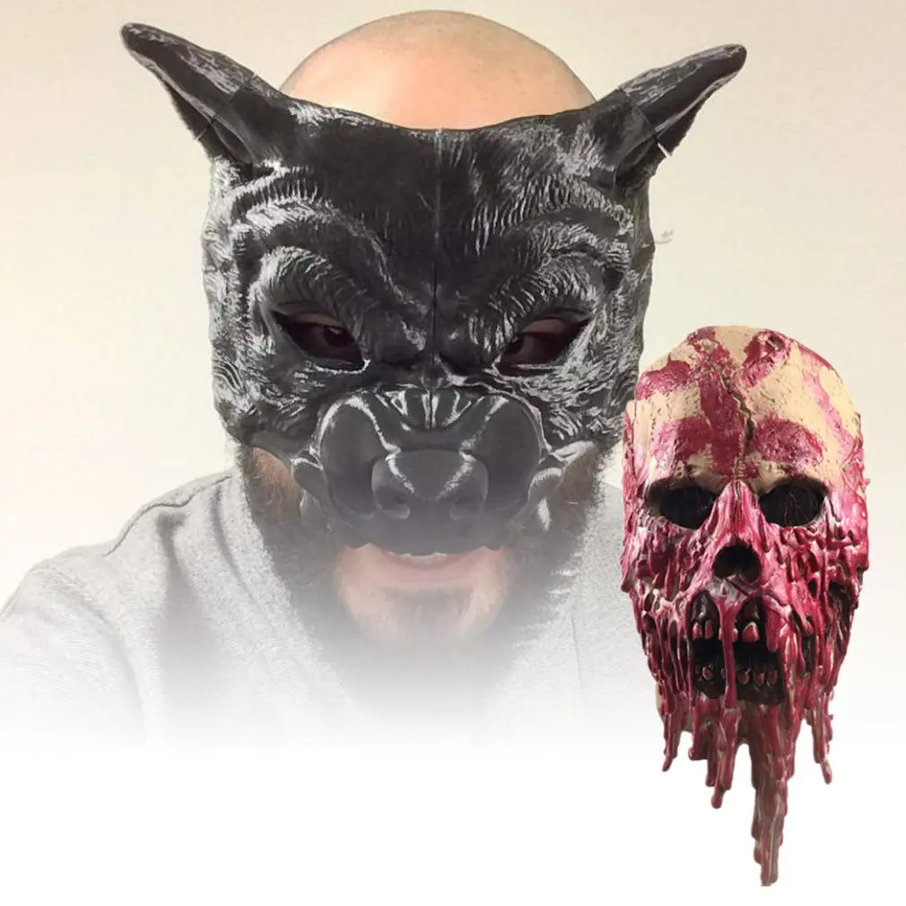 Привидениями Капель крови гниению маскарадные латексные маски на Хэллоуин в
