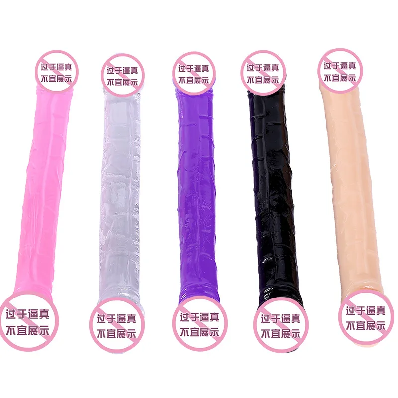 Мягкий большой двойной фаллоимитатор реалистичный анальный женские