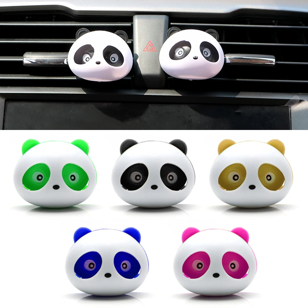 

OBD2 Cute Panda Car Styling Air Freshener Perfume ambientador para auto for Air Vent Decoration Car Smell Flavors Accessories