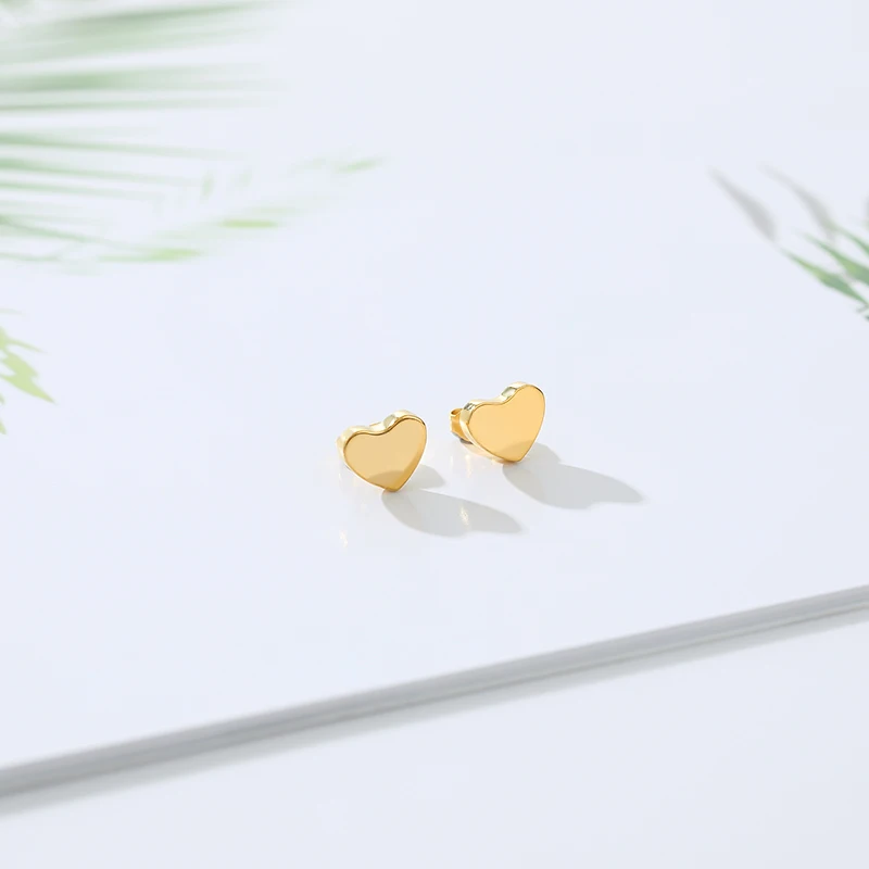 Милые серьги гвоздики в виде крошечного сердца модные ювелирные изделия из