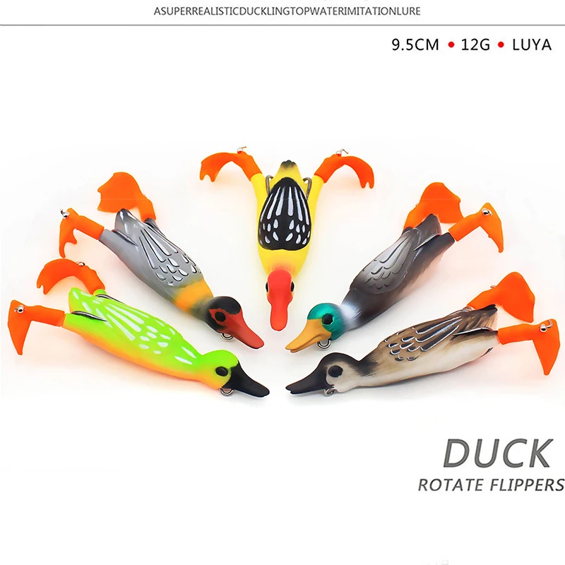 Плавающая утка искусственные приманки для рыбалки мягкие наживки воблеры 9 5 см 12g
