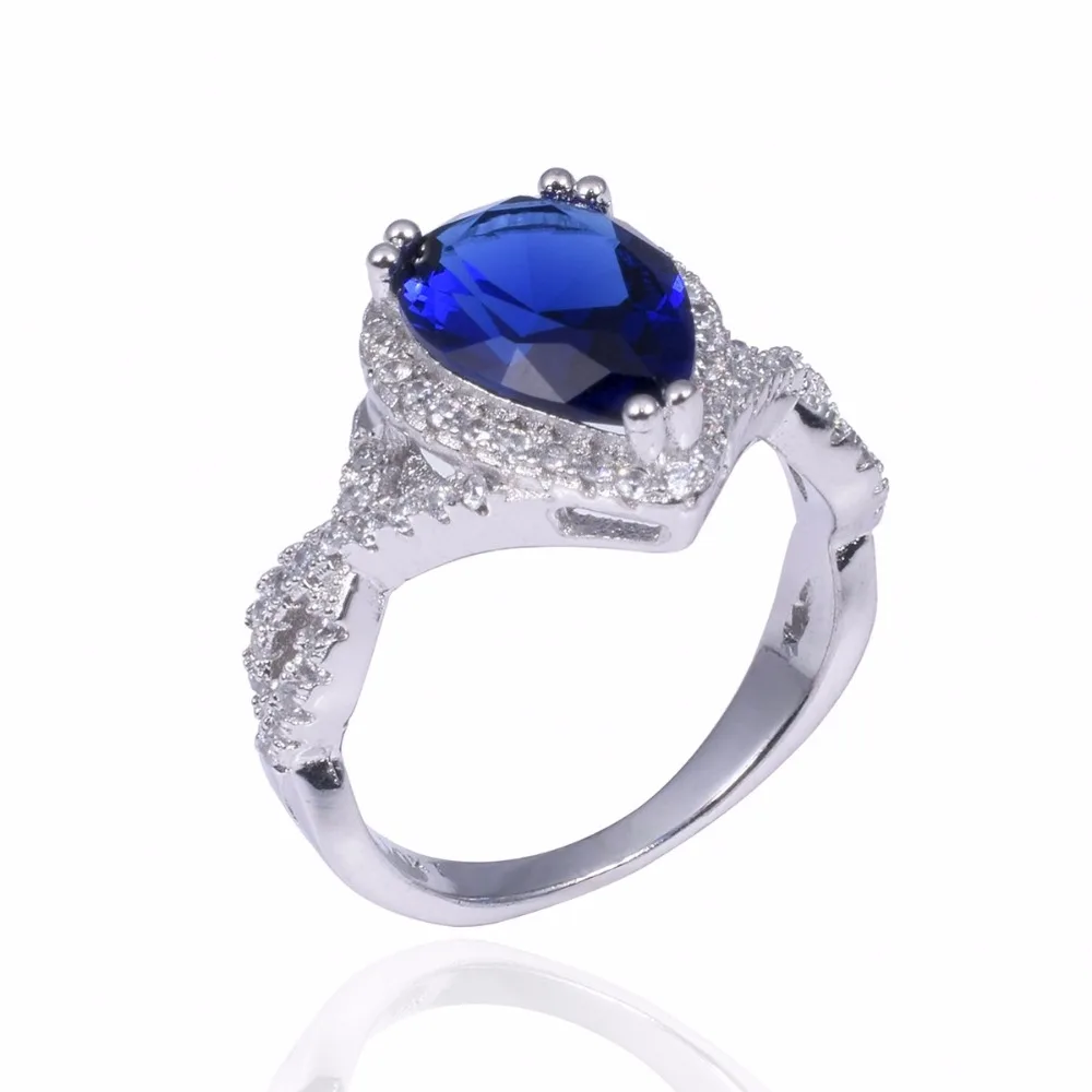 Промо-Акция! Настоящее твердое 100% Серебро 925 пробы Свадебные кольца ювелирные