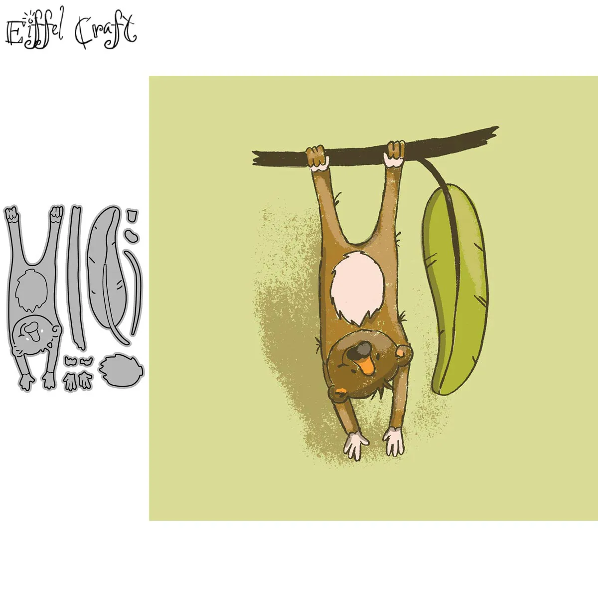 Перевернутая бумага для скрапбукинга с обезьяной металлические штампы