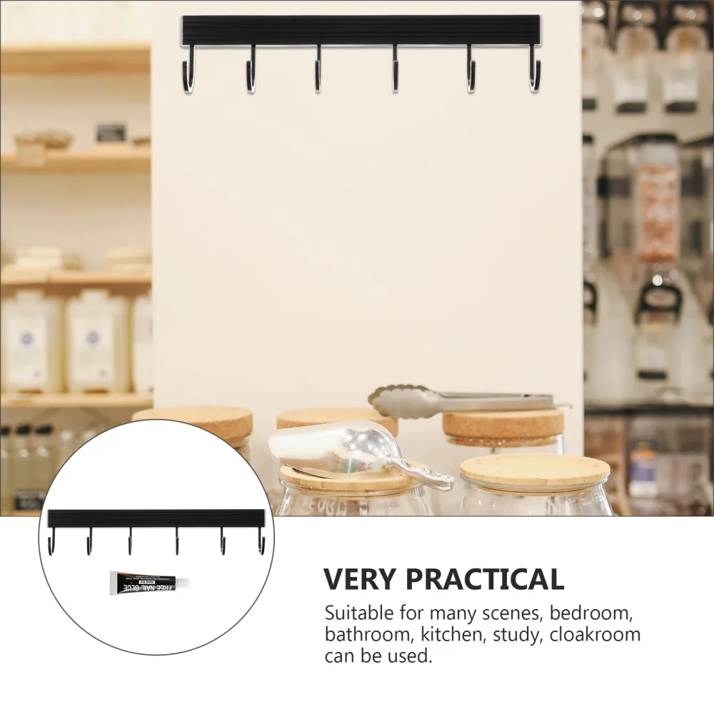 

1 Set Aluminum Wall Mounted Hooks Home Clothes Racks Household Coat Hanger