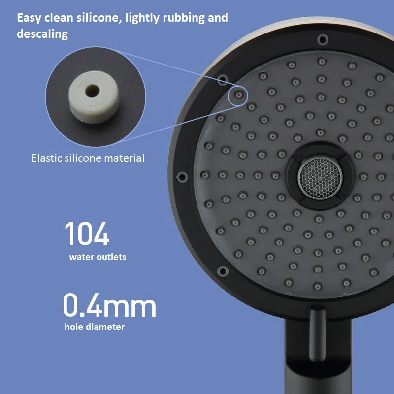 pressurzied shower head spray rainforest bubbler three modes adjustable high quality water saving universal bathroom accessories free global shipping