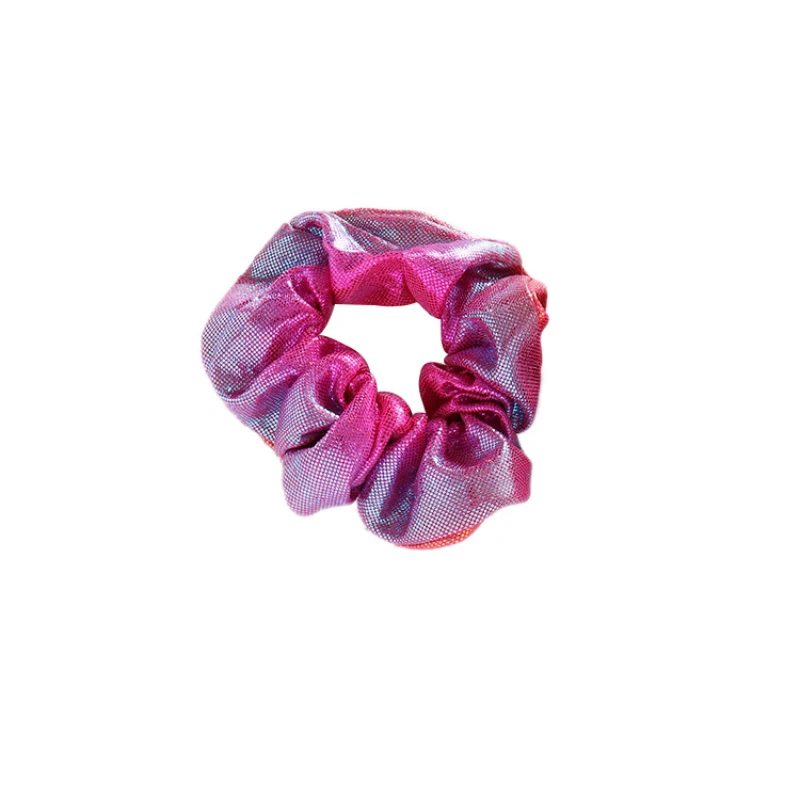 New Fashion Women Colorful Elastic Bronzing Hair Rope Glitter Ponytail Holder Ring Multi-color |