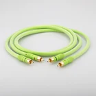 Высококачественный 6N 99.9999% OFC штекер-штекер RCA соединительный кабель с позолоченным RCA разъемом для системы Hifi
