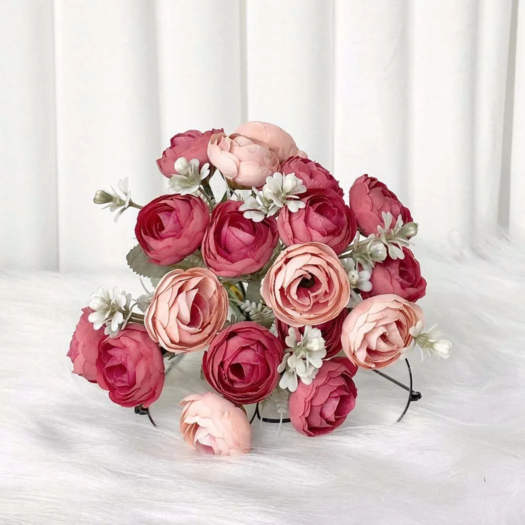 

Flower Bud 1 Bouquet Artificial Flower Fresh Color Holding Fake Flowers