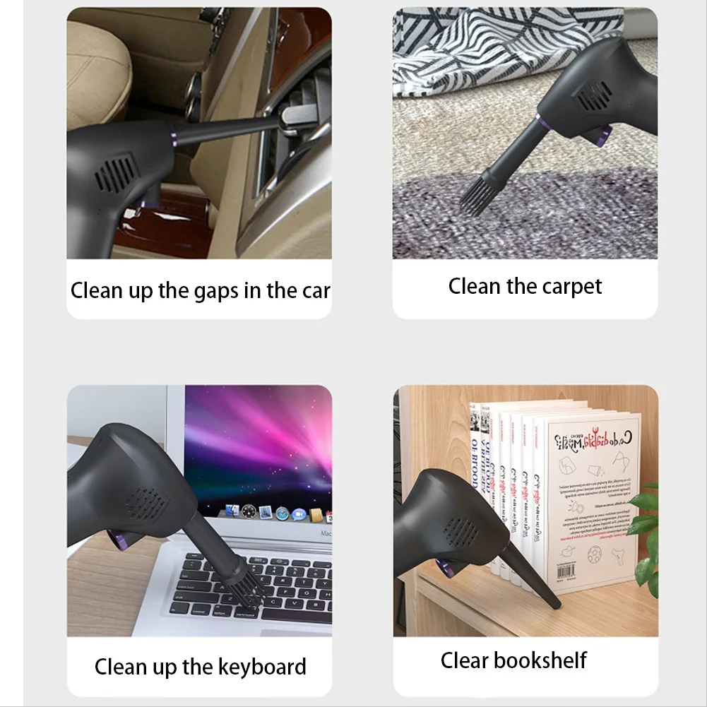 

Wireless Air Duster USB Dust Blower Handheld Dust Collector Rechargable Large Capacity Portable for PC Laptop Car Clean Keyboard