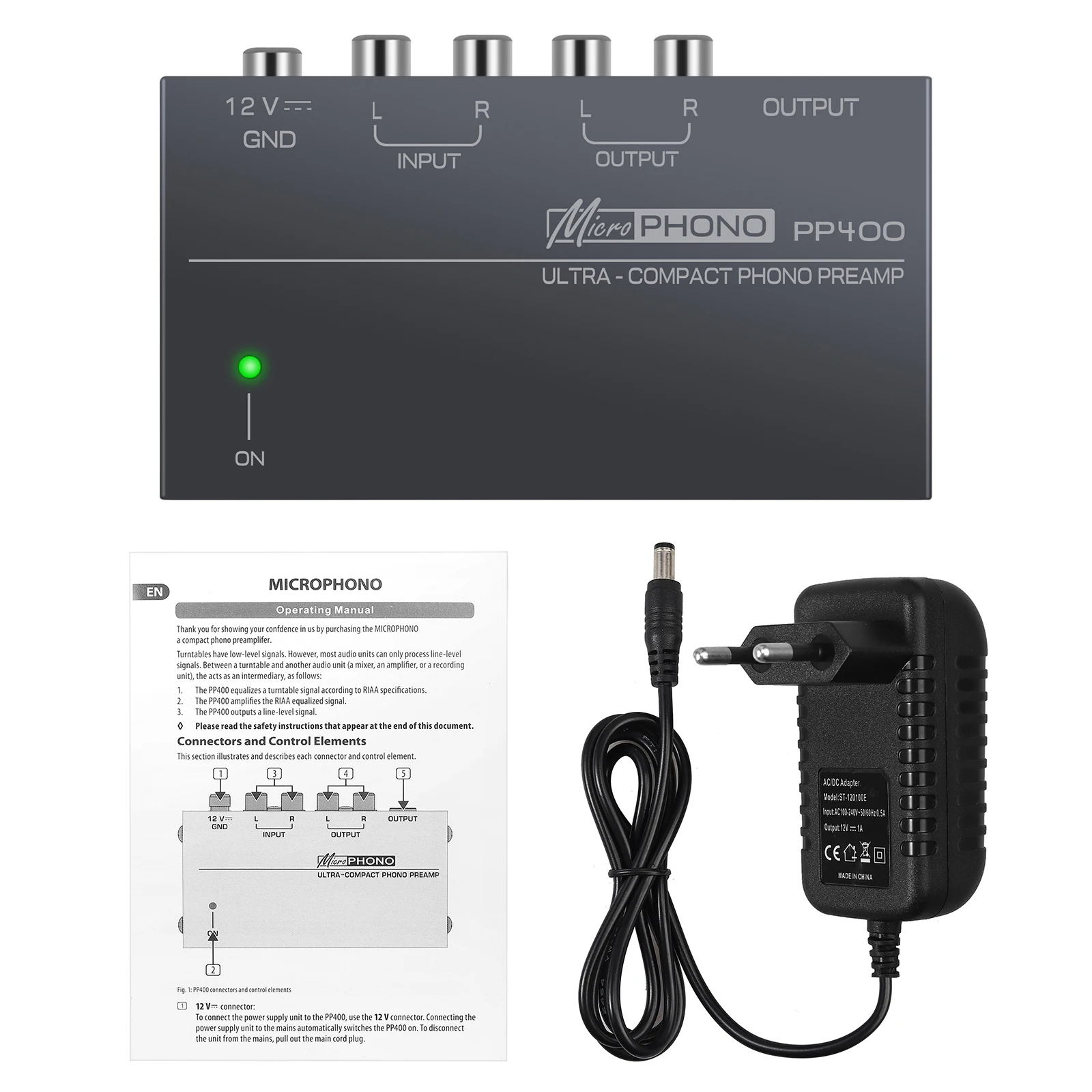 ESYNiC ультра-компактный фоноусилитель RCA вход и выход M/M Phono Preamp PP400 аудиофил для