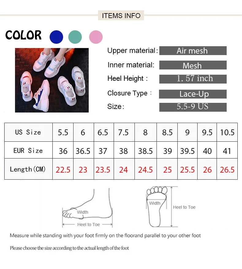 Женские кроссовки на платформе Повседневная обувь танкетке Цвет розовый Модная