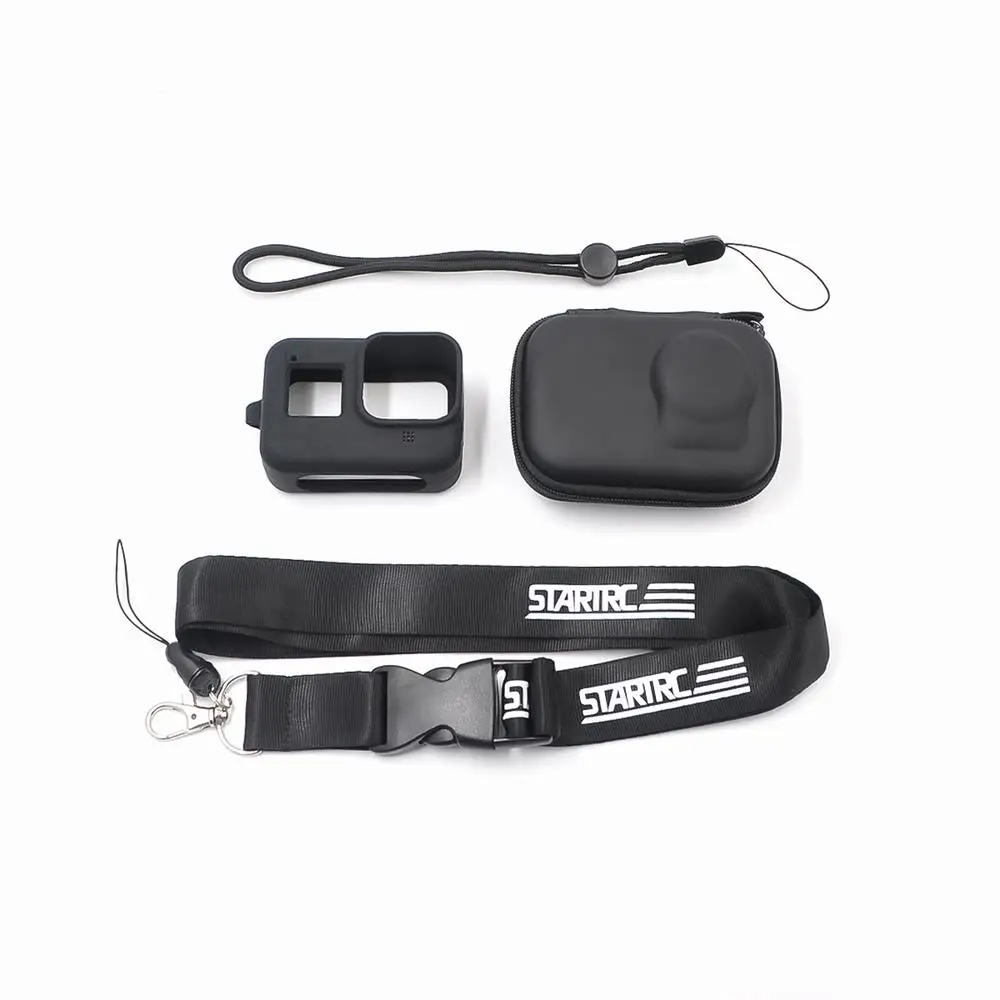 4 в 1 Набор аксессуаров коробка для хранения силиконовый чехол тела ремешок на шею