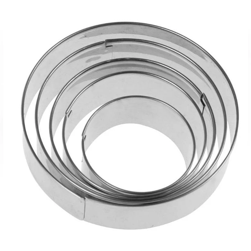 5 шт./компл. круглое печенье резак из нержавеющей стали Форма для торта Звезда