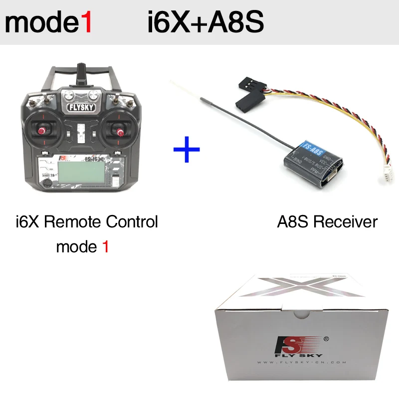 model1 i6X A8S Flysky FS-i6X FS I6X 10CH 2,4G Радиоуправляемый контроллер передатчика с iA10B iA6B A8S X6B приемником для радиоуправляемого вертолета многороторного дрона - Цвет: model1 i6X A8S