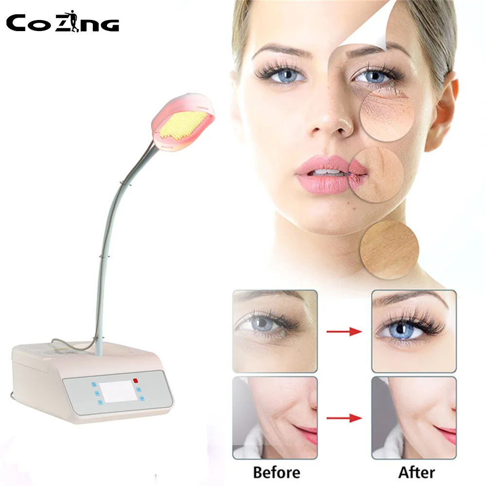 

Pro 2 Color LED Face Photon Red Light Therapy For Healthy Skin Rejuvenation Collagen, Anti Aging, Wrinkles