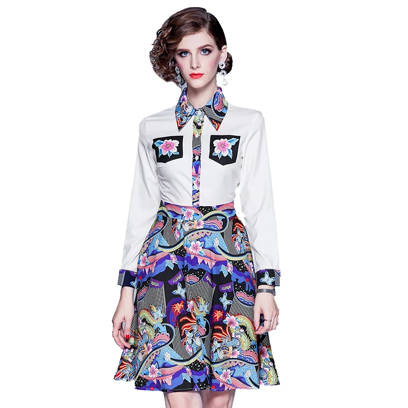 

summer bohemian style mini dress clothes turn down collar button above knee summer beach dress clothes floral office dress