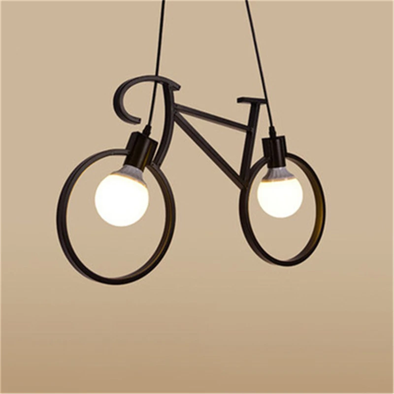 

Retro Creative Iron Bicycle Chandelier American Rural Simple Restaurant Internet Cafe Bar Lamp Free Shipping LED Bulbs Metal E27
