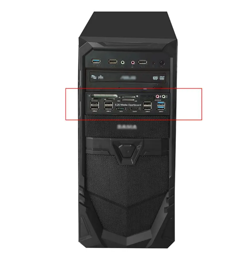 5,25 дюймовый оптический привод многофункциональная Передняя панель USB3.0 2,0 кардридер аудио ESATA