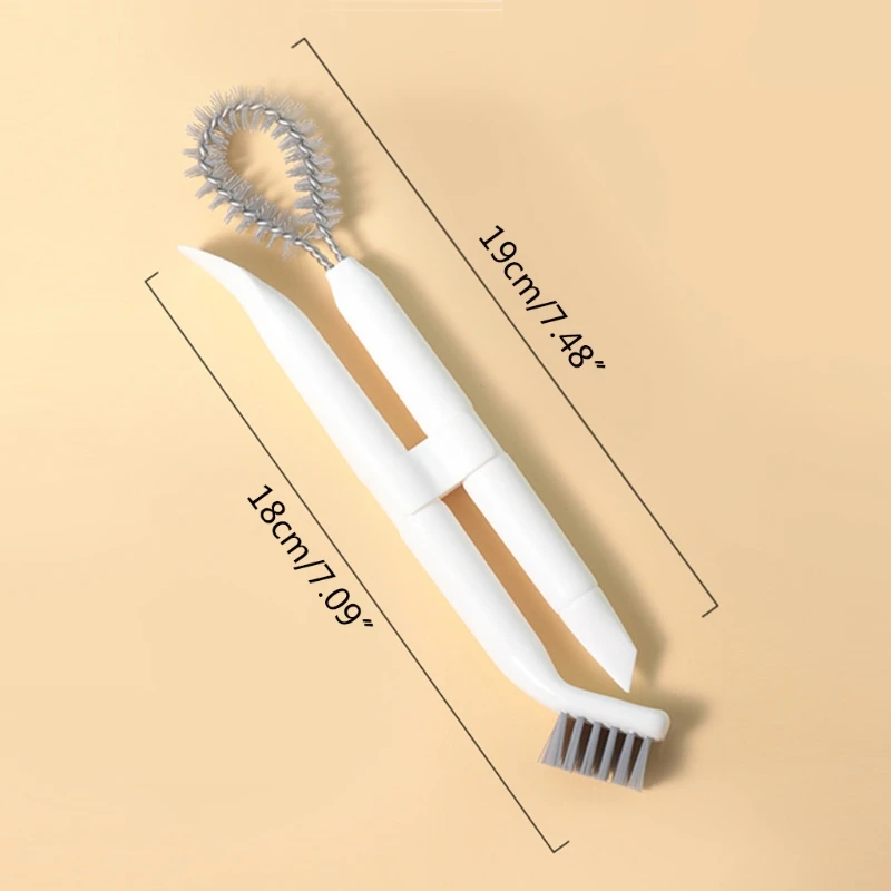 

Double Head Kitchen Stove Cleaning Brush with Scraper Kit Groove Corner Cleaner