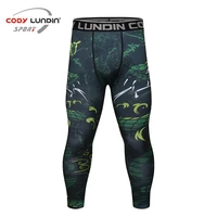 cody lundin mens fitness trousers digital printing stitching sports tights slim running fighting training pants gym leggings