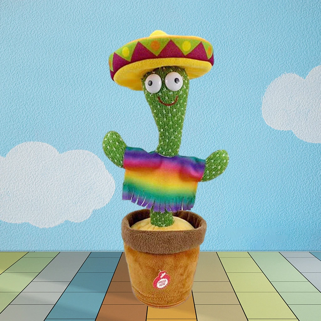 

Electric Dancing Cactus Plush Toy Shake with Song & Dance Early Education
