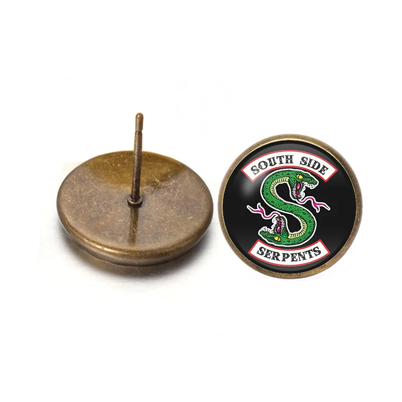 Серьги гвоздики ривердейла сережки кувшины с Южной Стороной логотипом