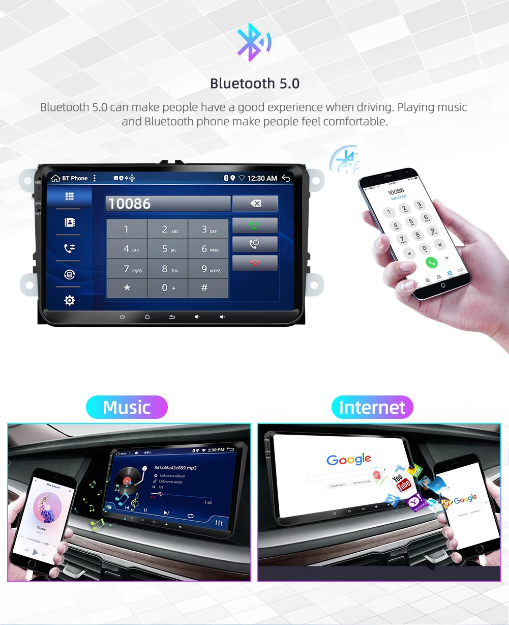 

Bosion 4G+64G 9" Android10 Car DVD GPS Navigation For Volkswagen GOLF 4 5 6 POLO PASSAT TIGUAN with autoplay DSP WIFI BT5.0 USB