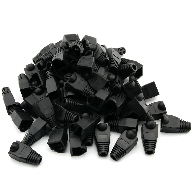 100 шт. RJ45 Cat6 Cat5E Ethernet кабель Snagless крышка деформация сброс загрузки LHB99|Компьютерные