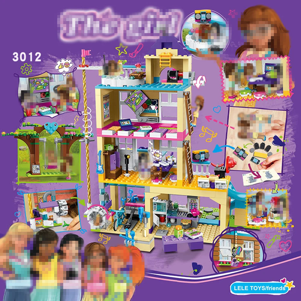 

868 pieces Girls Party Building Blocks Compatible Friend Figures Friendship Educational House Toy Bricks Blocks for Girl Kids