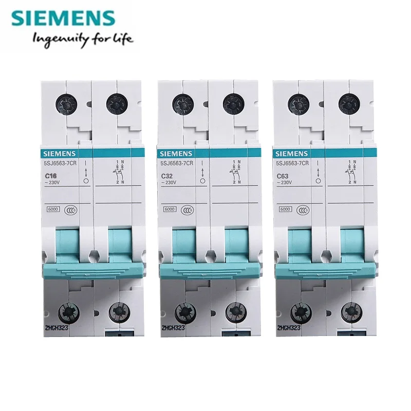

Siemens Miniature circuit breaker 6000 A 5SJ6 TYPE C 1P+N 2P 10A 16A 20A 25A 32A 40A 50A 63A 5SJ62**-7CR 5SJ65**-7CR AC