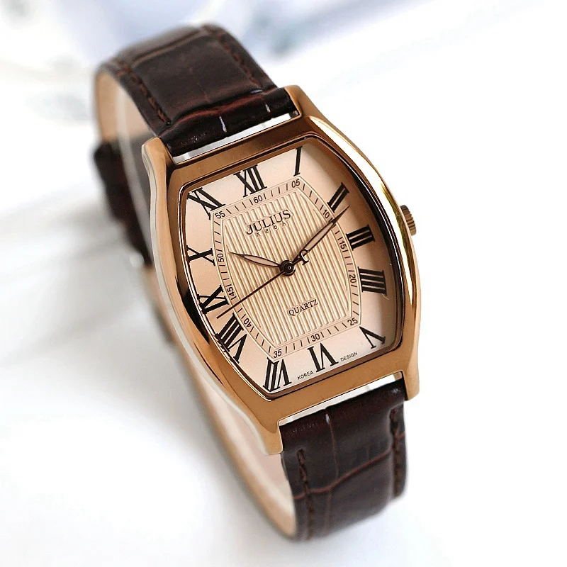 

Mens Fashion Casual Business Sports Genuine Leather Watch Male Retro Analog Tonneau Watches Luxury Brand Waterproof Clock Men