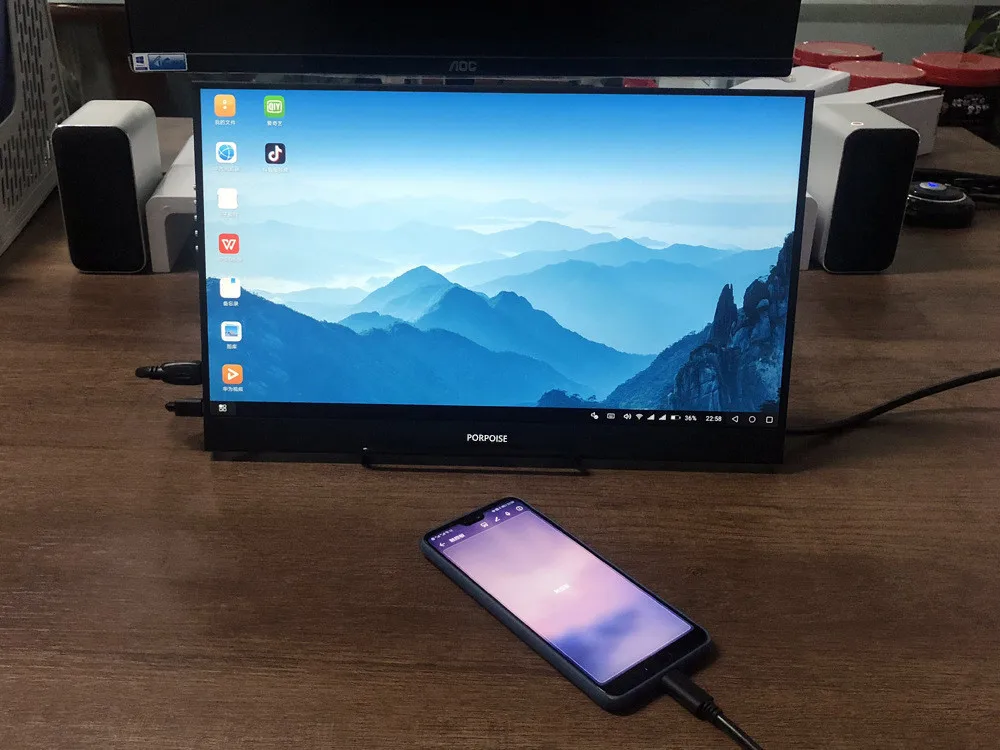 15," портативный монитор HDMI игровой светодиодный ips экран Поддержка Mini HDMI PC ноутбук, Xbox, переключатель PS4 монитор для PC Gamer