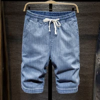 plus size 5xl 6xl 7xl mens striped short jeans 2020 summer new fashion advanced stretch casual denim shorts pants male brand