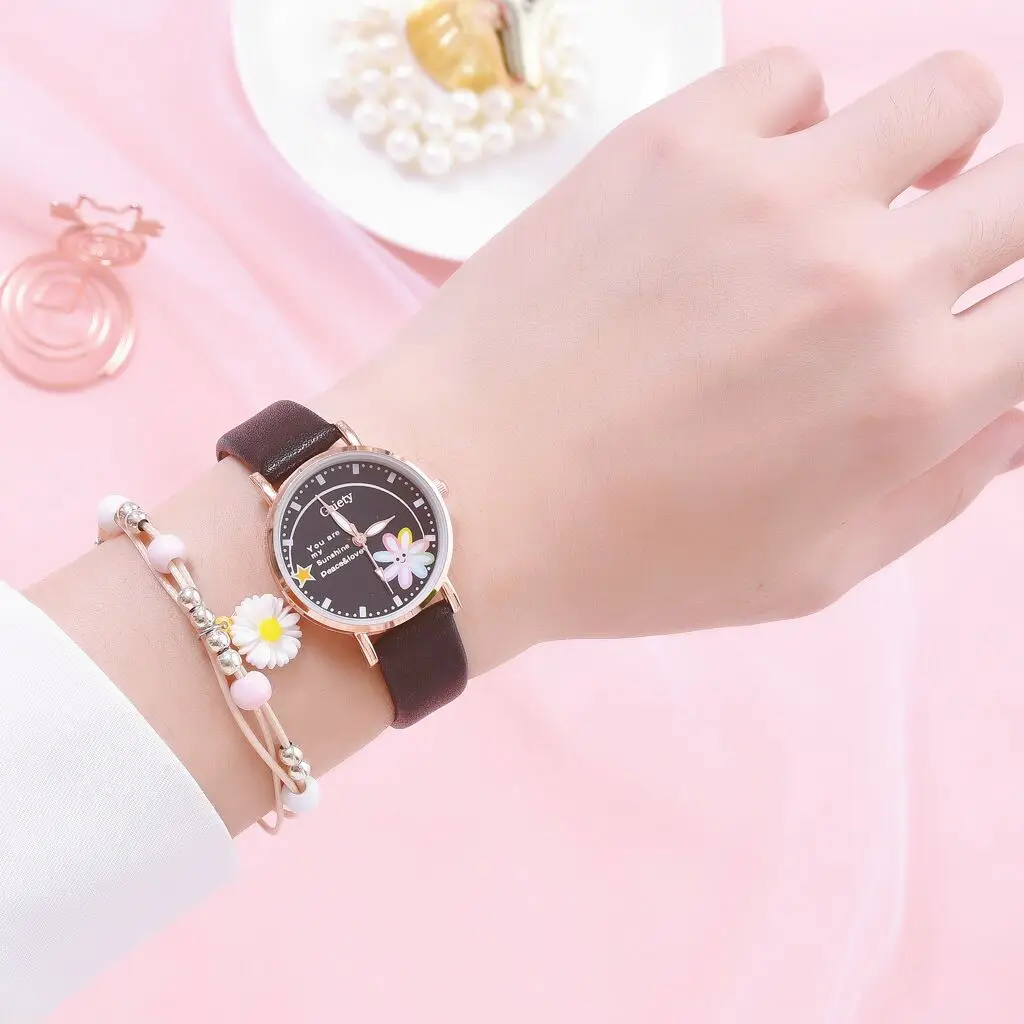 Лидер продаж женские кварцевые часы с мультяшным рисунком модные простые