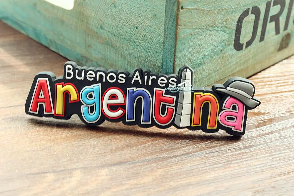 Аргентина Buenos Aires ТУРИСТИЧЕСКИЙ СУВЕНИР 3D резиновый магнит Декор подарок идея